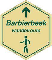 routebord Barbierbeek Wandelroute