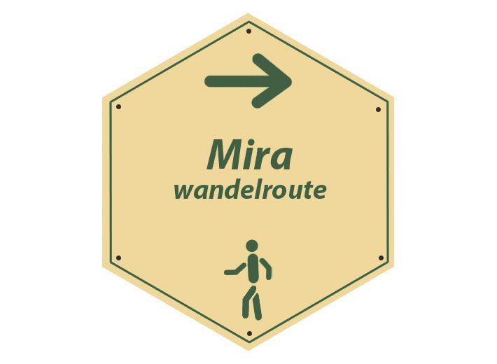 routebord Mirawandelroute