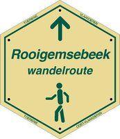 routebord Rooigemsebeek Wandelroute