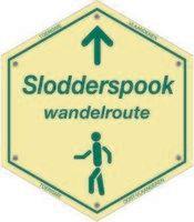 routebord Slodderspook Wandelroute