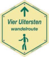 routebord Vier Uitersten Wandelroute Lus 1