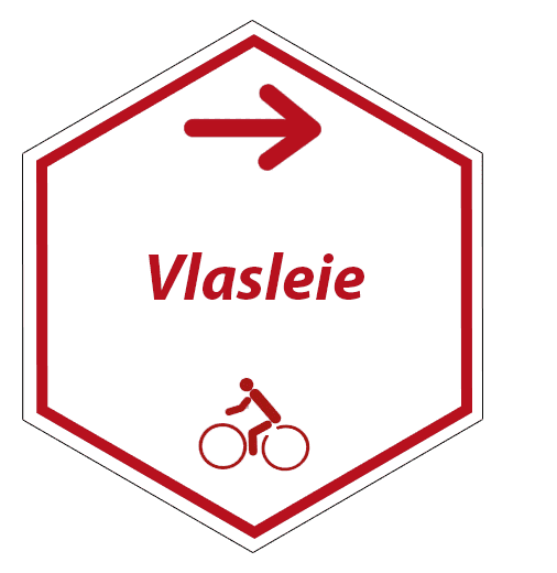 routebord Vlasleiefietsroute