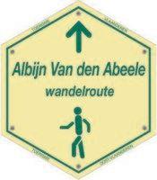 routebord Albijn Van Den Abeele wandelroute