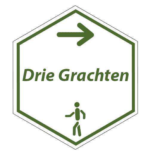 routebord Drie Grachtenwandelroute