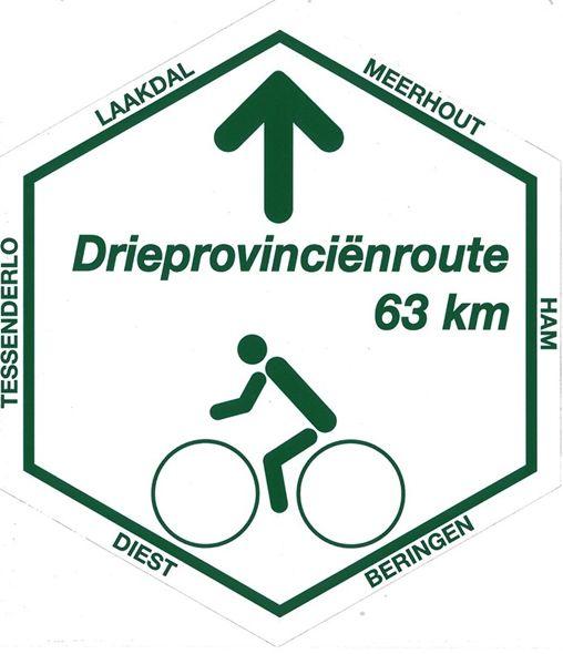 routebord Drieprovincienroute