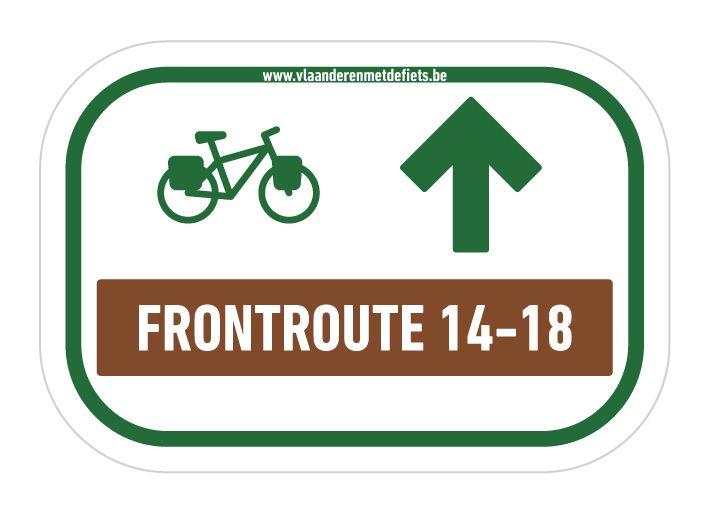 routebord Frontroute 14-18 Icoonfietsroute