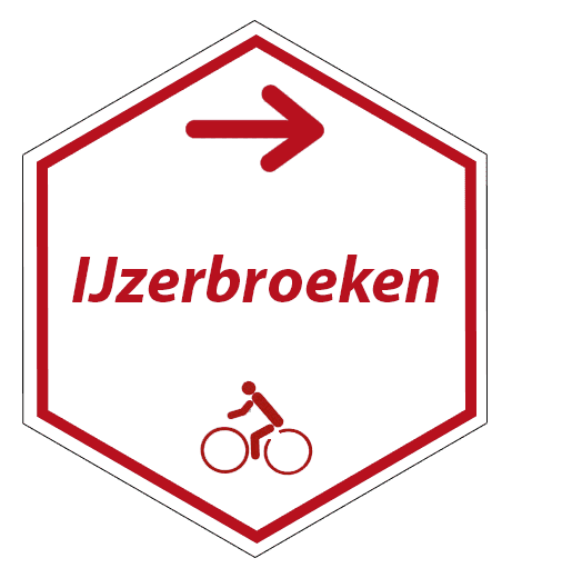 routebord IJzerbroekenfietsroute