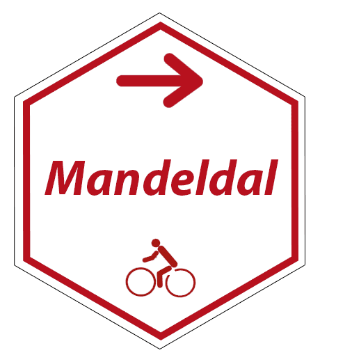 routebord Mandeldalfietsroute
