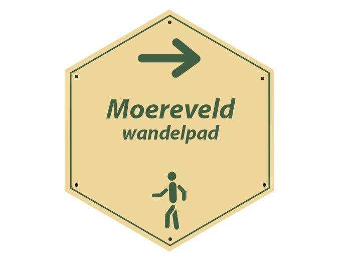 routebord Moereveld wandelpad
