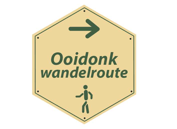 routebord Ooidonk Wandelroute