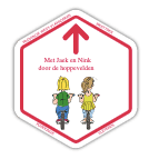 routebord Met Jaek en Nink door de hoppevelden - start Poperinge