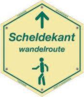 routebord Scheldekant Wandelroute Lus 1