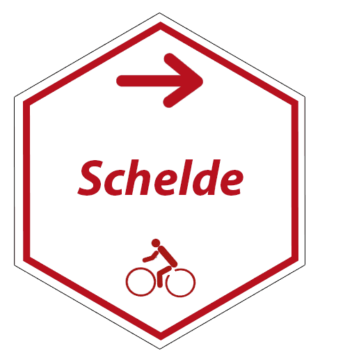 routebord Scheldefietsroute