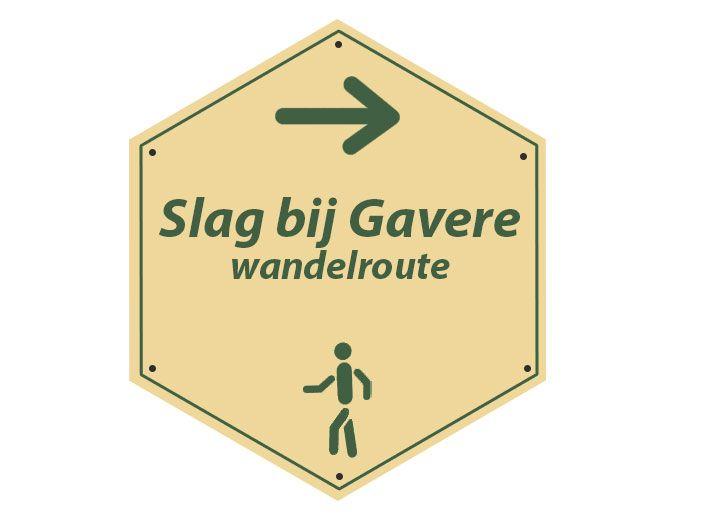 routebord Slag Bij Gavere wandelroute