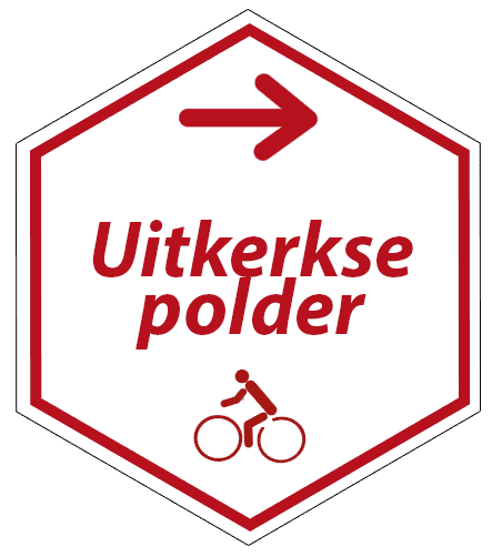 routebord Uitkerkse Polderfietsroute