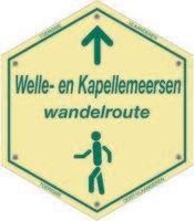 routebord Welle en Kapellemeersen wandelroute