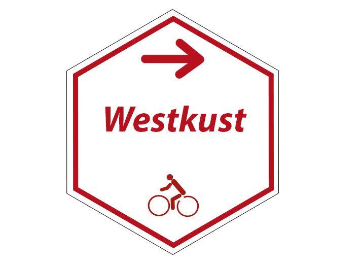 routebord Westkustfietsroute